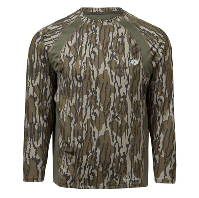 Mossy Oak Men's Long Sleeve Vented Hunt Shirt Original Bottomland Front