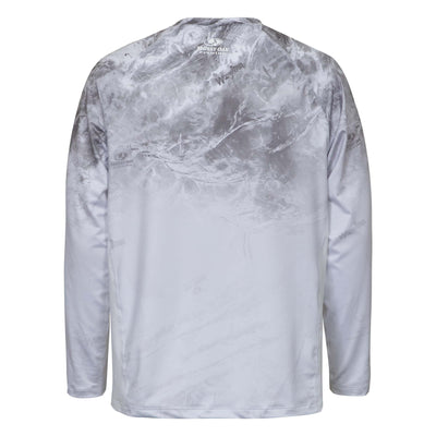 Tidal Breeze Ombre Long Sleeve Shirt Hailstone White Back 