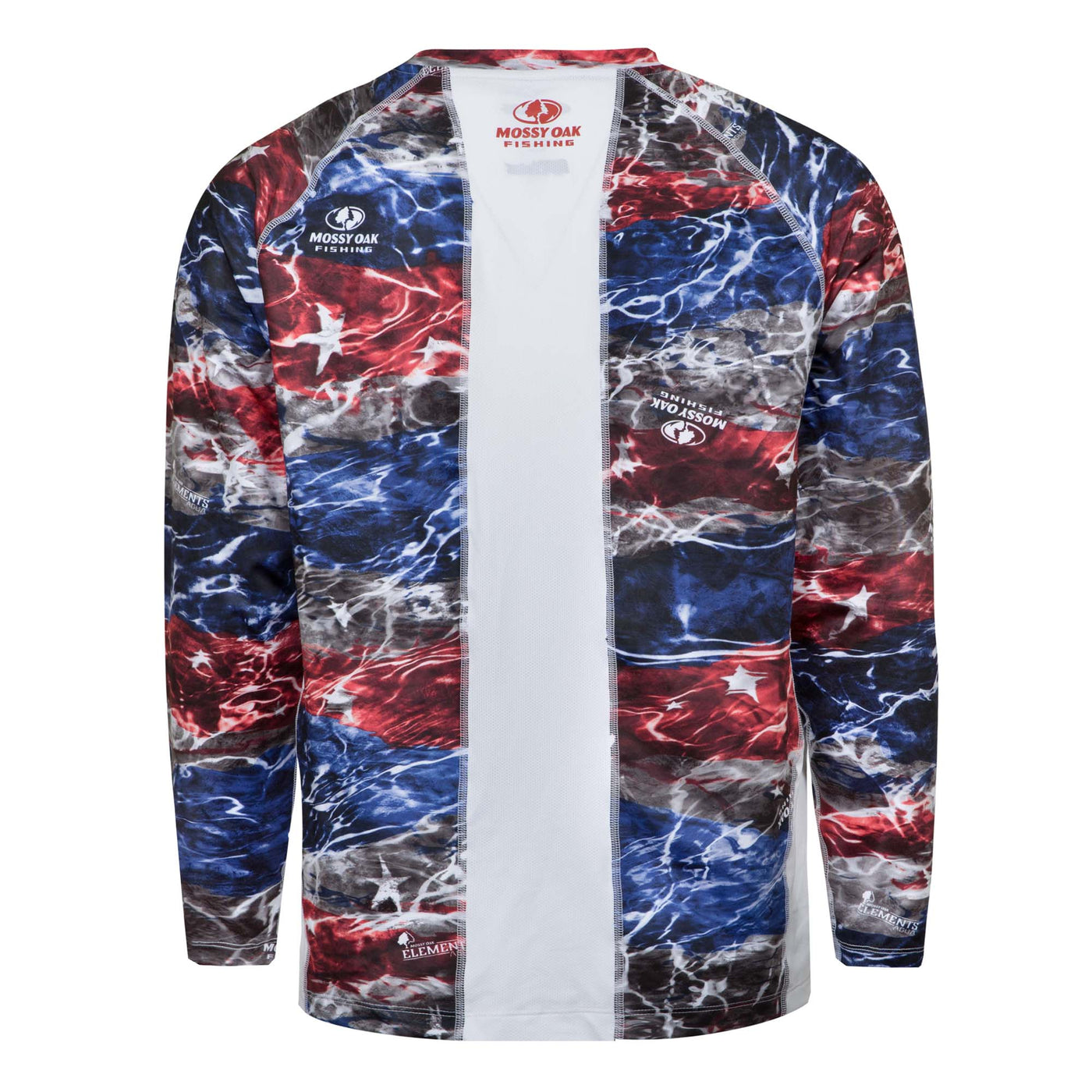 Tidal Breeze Red, White & Blue Long Sleeve Shirt Americana Back 
