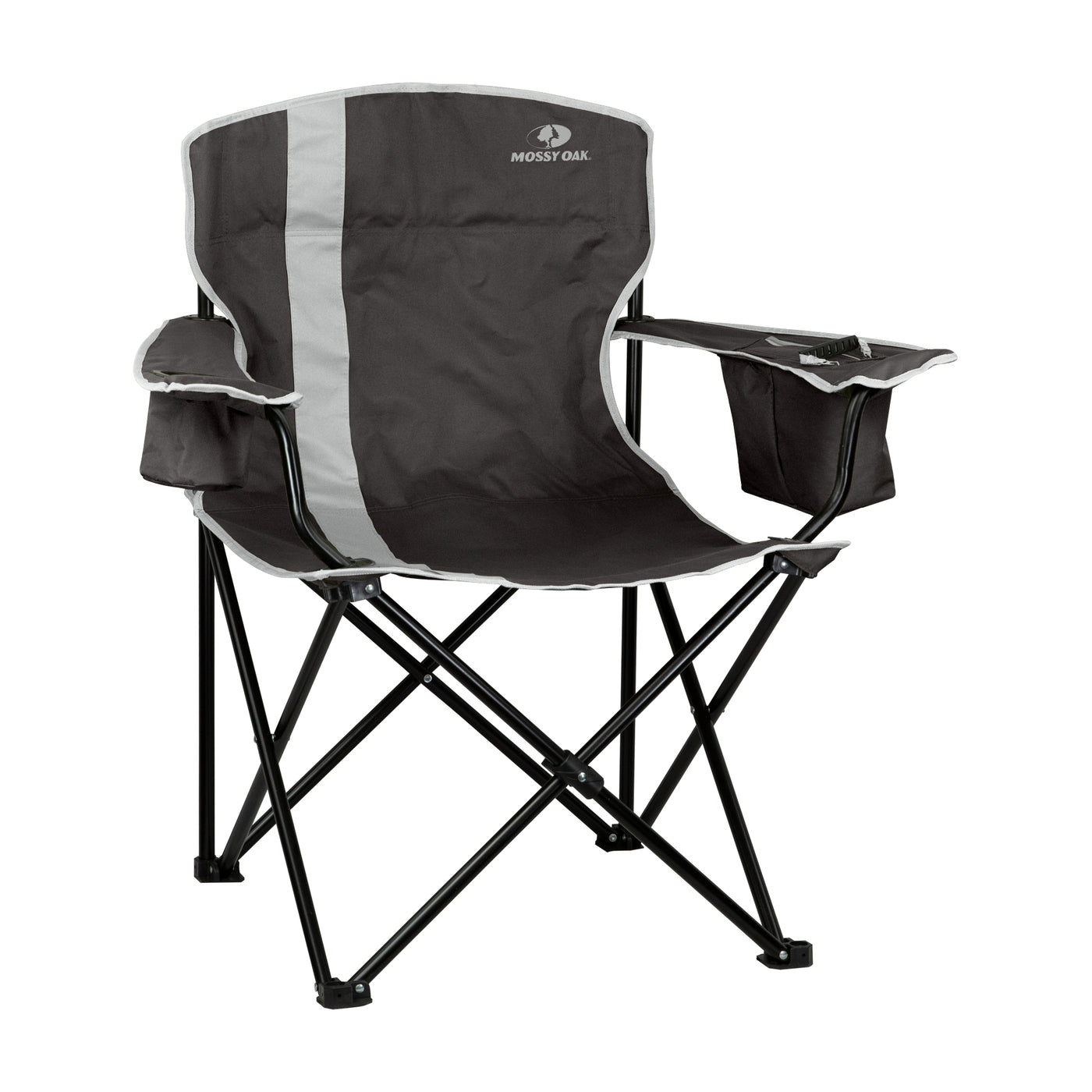 Mossy Oak Deluxe Folding Camping Chair Raven Front