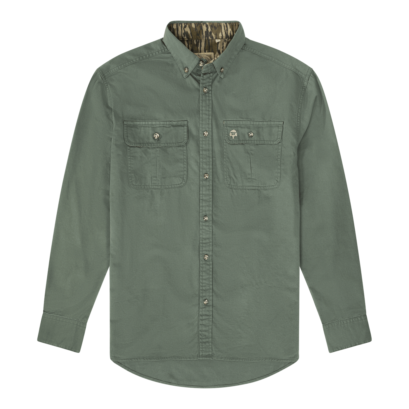 Mossy Oak Companions Long Sleeve Dirt Shirt  Leaf Front 