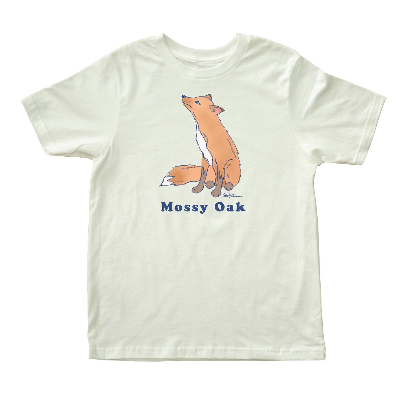 Mossy Oak Youth Fox Short Sleeve Tee White