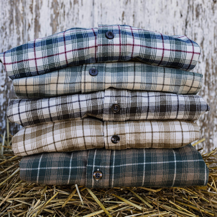 RAM ADVANTAGE Men's Buffalo Plaid Flannel Shirt - Ultra-Soft, Regular Fit, 7 Oz, 60% Cotton 40% Polyester, Durable Outdoor Shirt