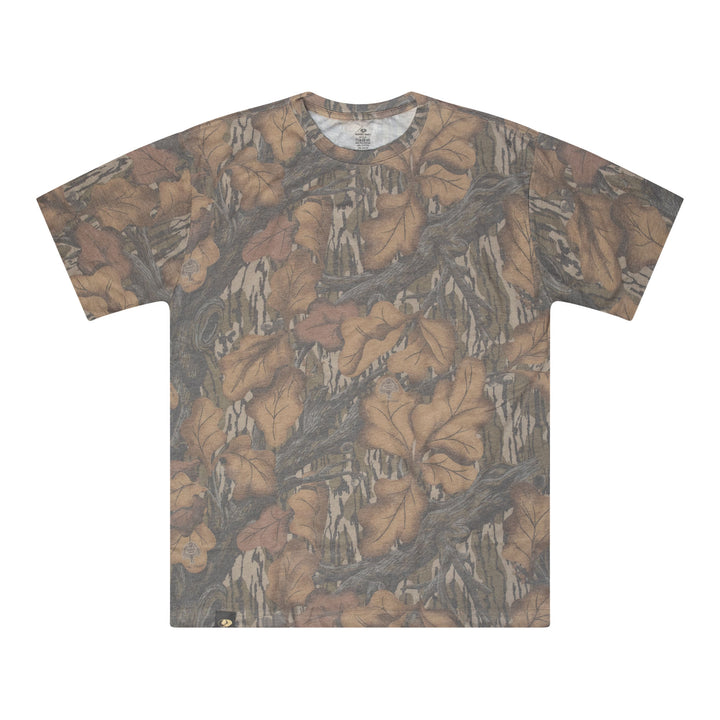 Mossy Oak Vintage Camo Shirt – Verwaschener Look, Tri-Blend (50/25/25), Langarm, Weich, Atmungsaktiv, Für Entspannte Tage