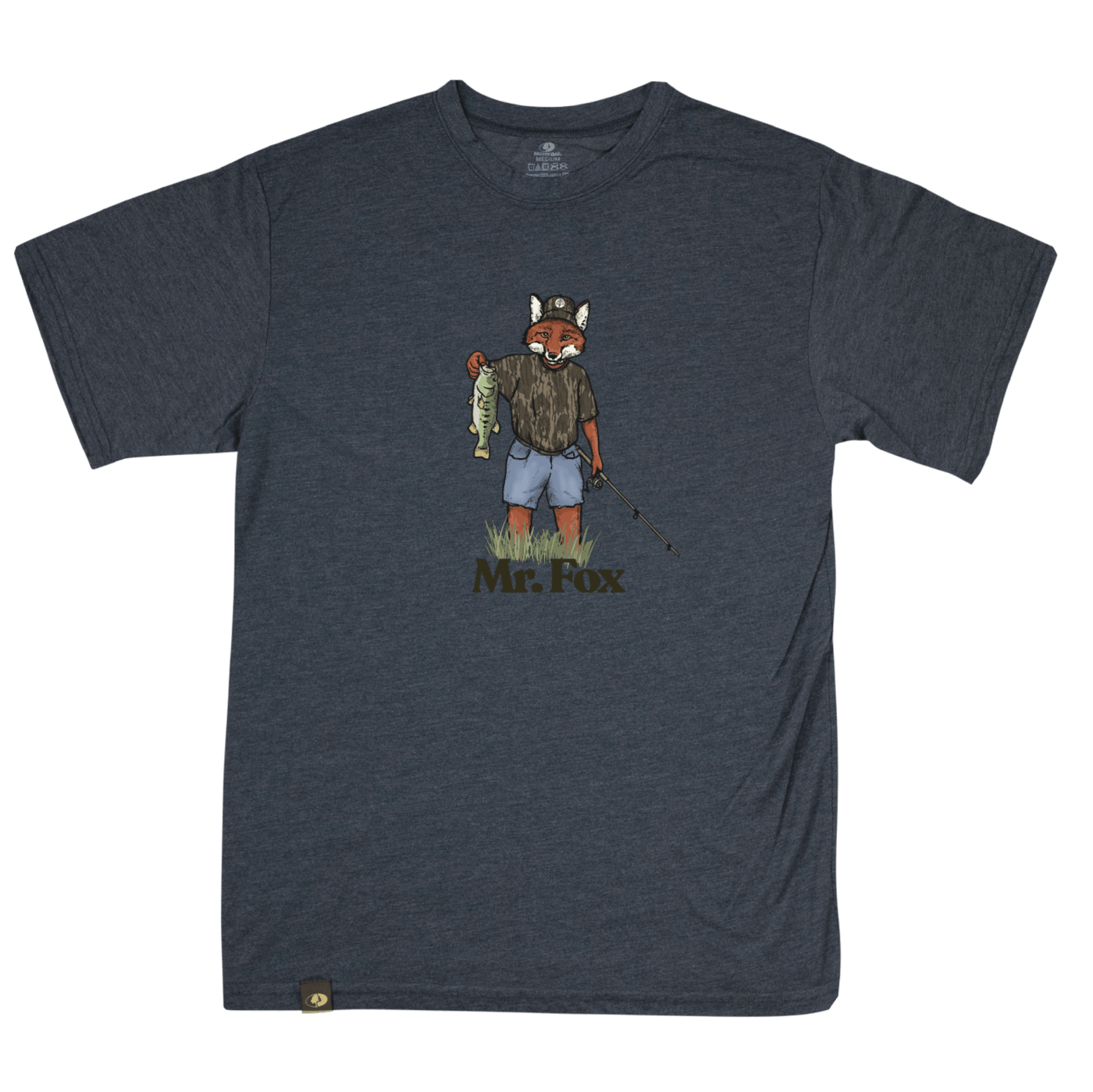 Mossy Oak Mr. Fox Bass Tee Original Navy heather 