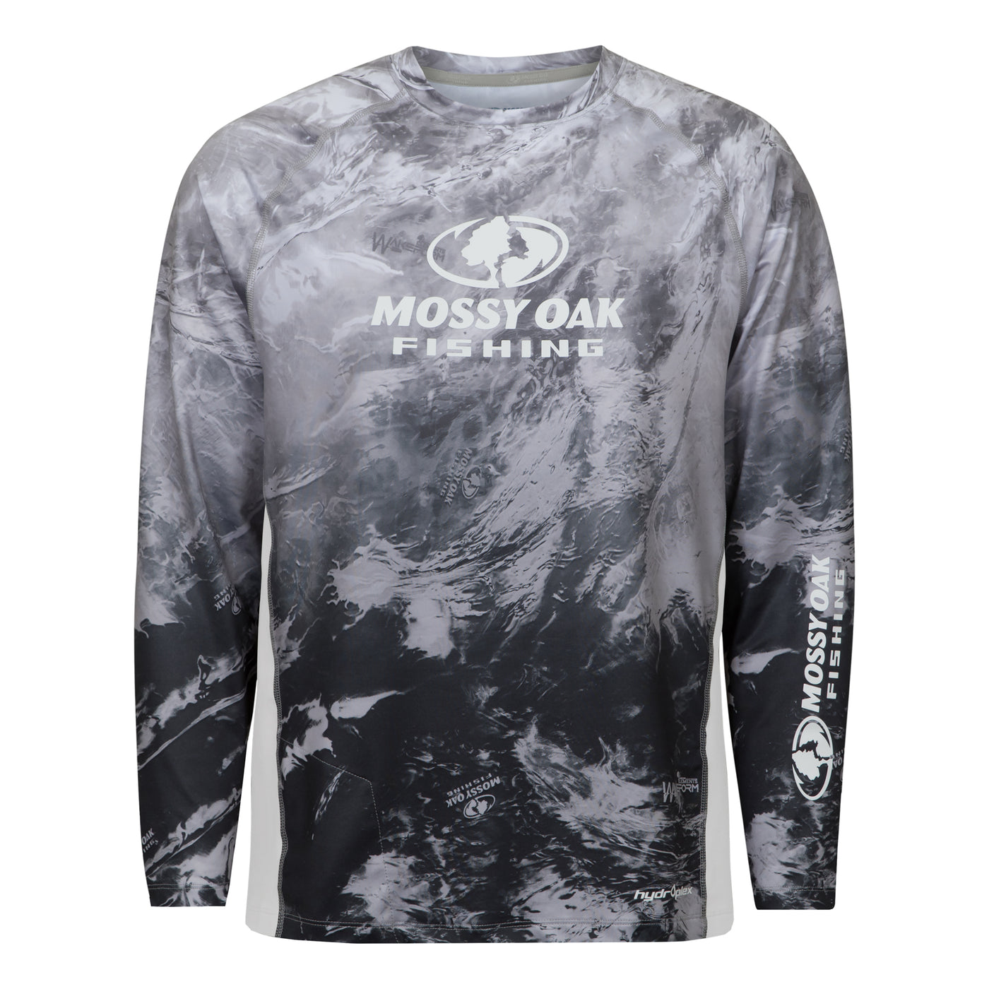 Mossy Oak Ombre Fishing Shirt Hailston Grey Ice