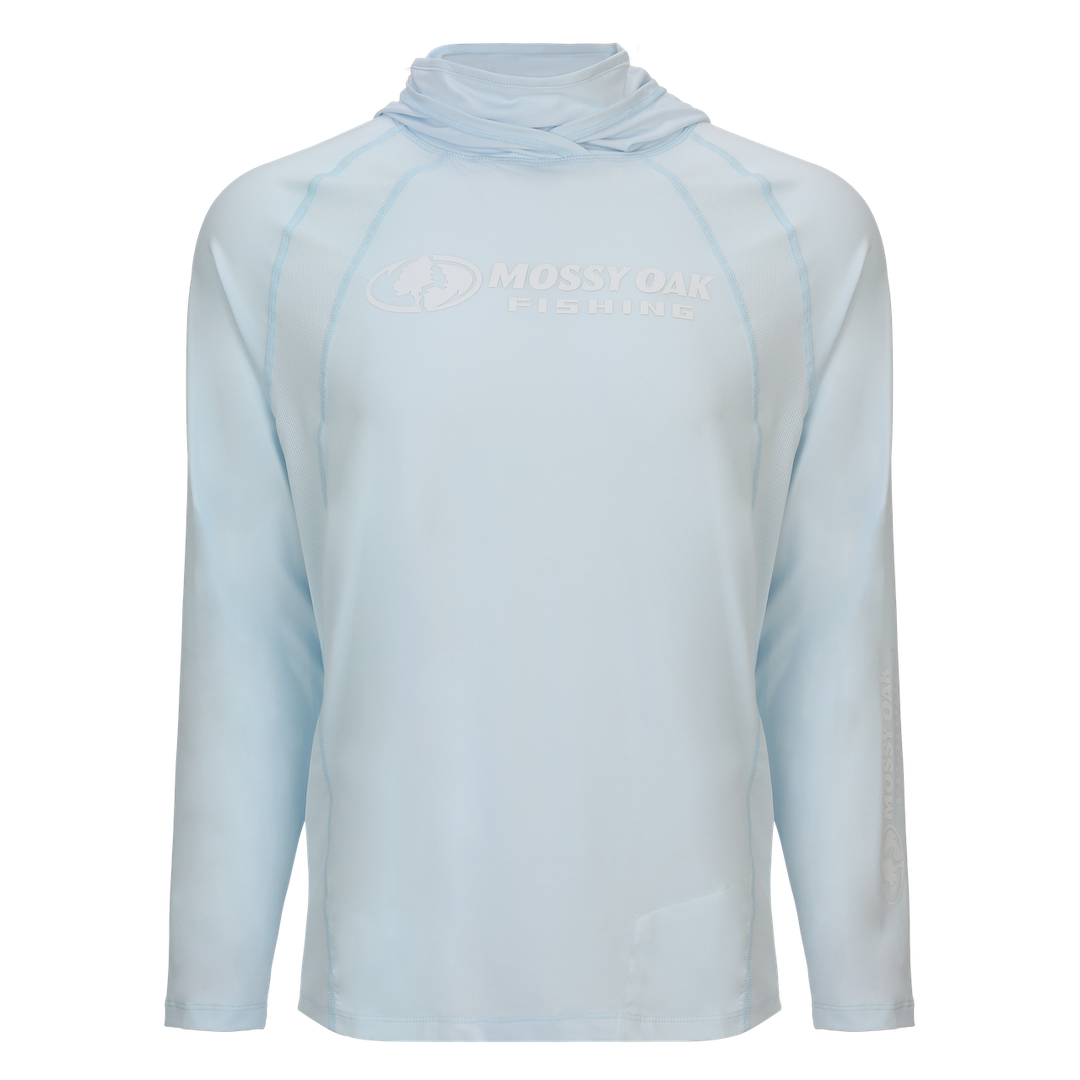 Sweat à Capuche De Pêche Habit Mossy Oak – Homme, Bleu, Taille M, Protection UV