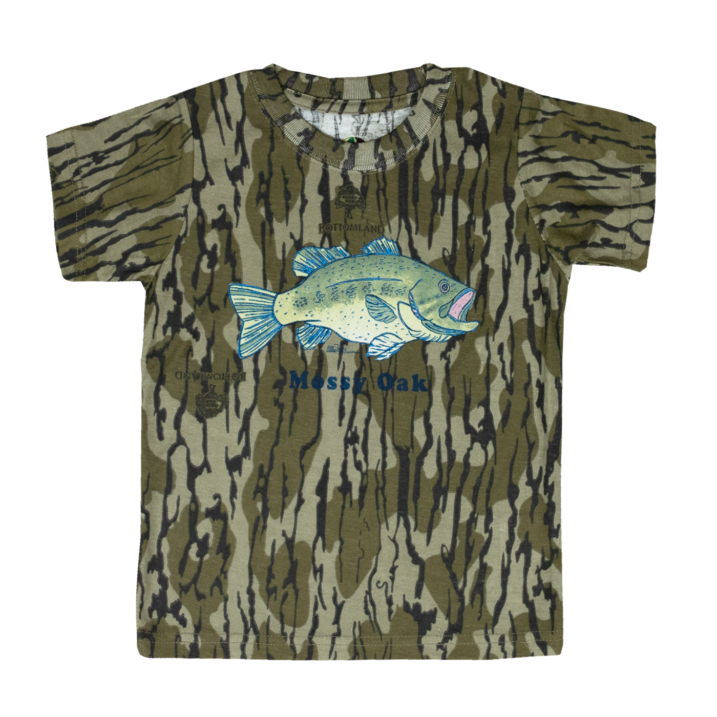 Mossy Oak Toddler Bass Tee ORIGINAL BOTTOMLAND