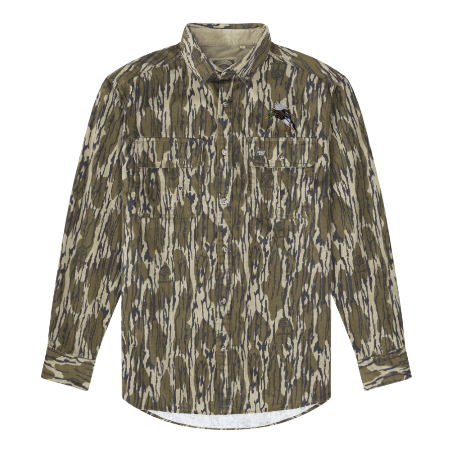 Wright Drake Mallard Shirt Long Sleeve Dirt Bottomland Shirt