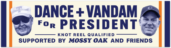 Dance + VanDam for President bumper sticker 