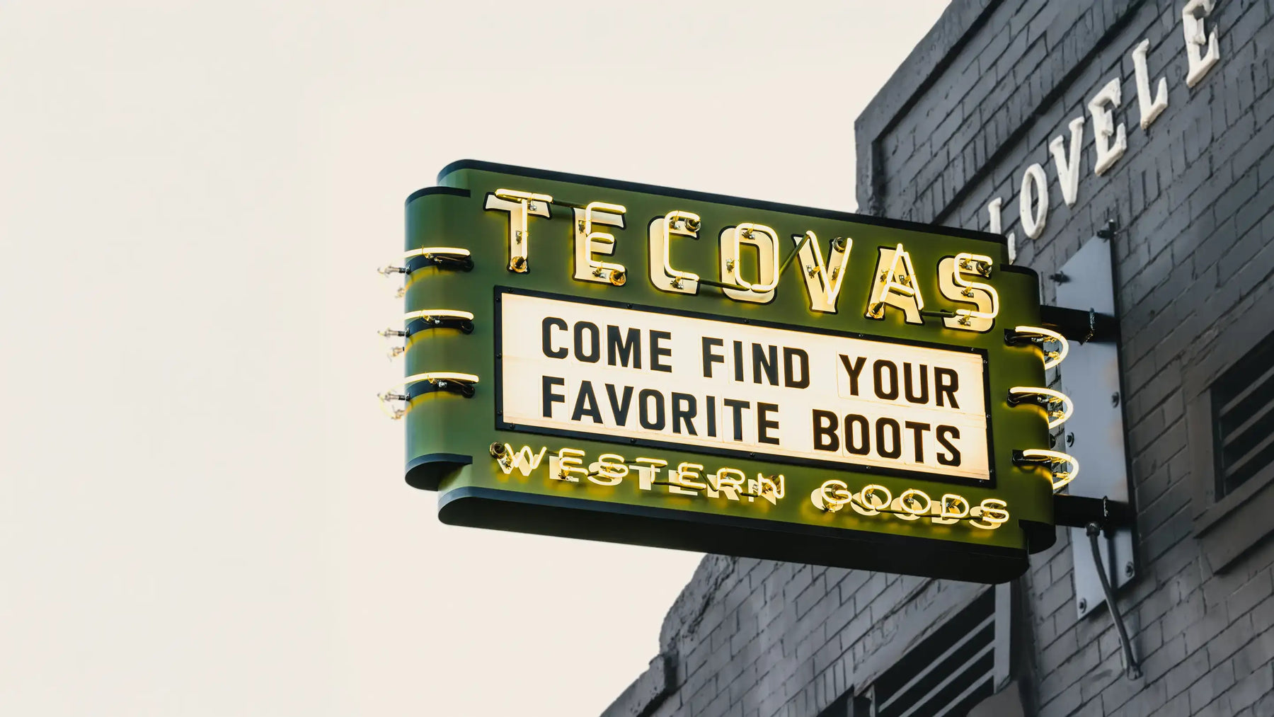 Tecovas store sign