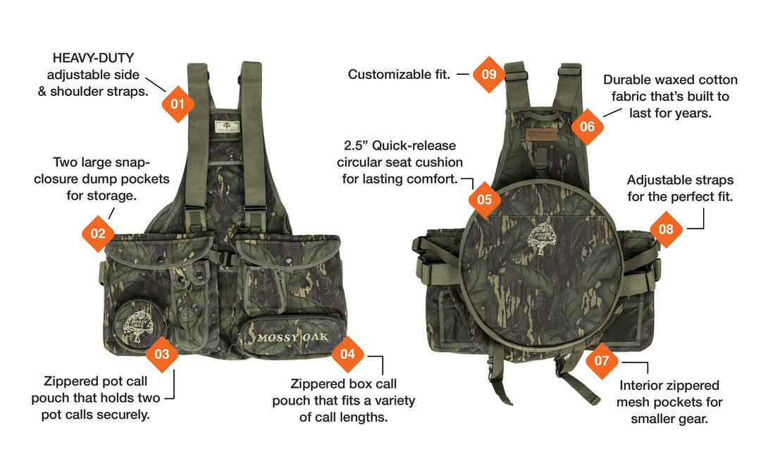 Woodsman Strap Turkey Vest – The Mossy Oak Store