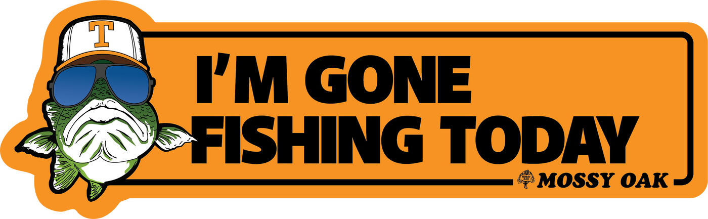 Bill Dance Gone Fishing Orange Bumper Sticker – The Mossy Oak Store