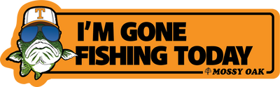 Bill Dance Gone Fishing Orange Bumper Sticker