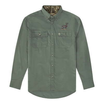 Companions Wright Collection Broadside Buck Long Sleeve Dirt Shirt Green