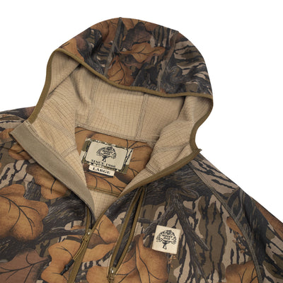 Mossy Oak Woodsman Grid Fleece 1/4 Zip Hoodie
