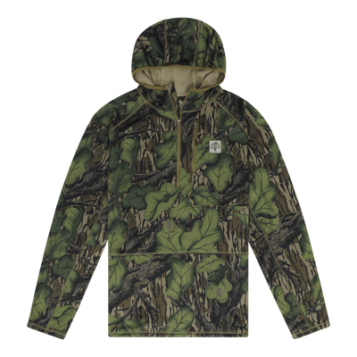 Mossy Oak Woodsman Grid Fleece 1/4 Zip Hoodie