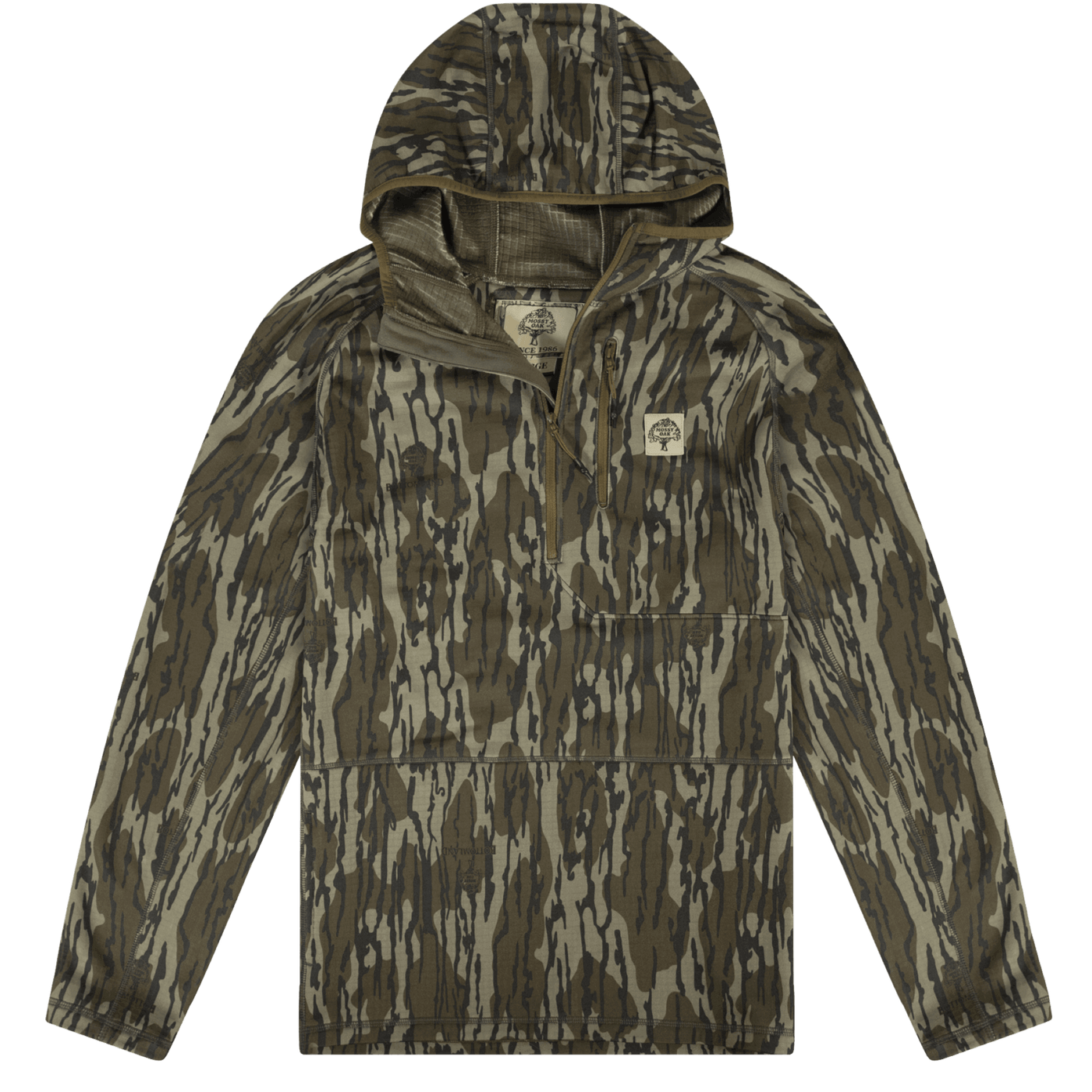 Woodsman Grid Fleece 1/4 Zip Hunting Hoodie Original Bottomland 