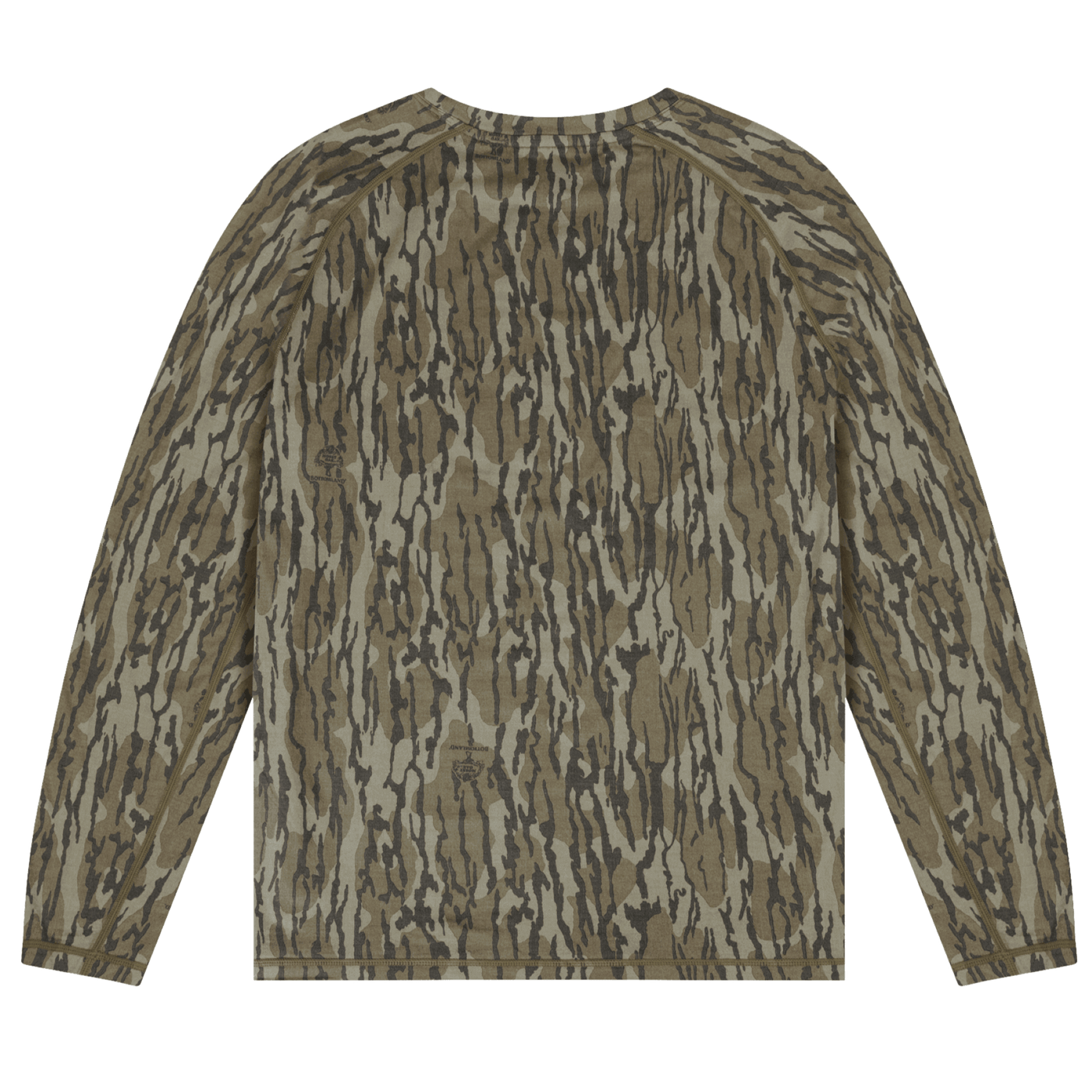 Woodsman Merino Wool Hunting  Base Layer Crewneck Original Bottomland Back 