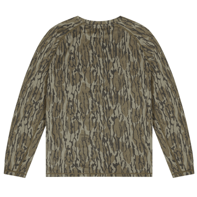 Woodsman Merino Wool Hunting  Base Layer Crewneck Original Bottomland Back 