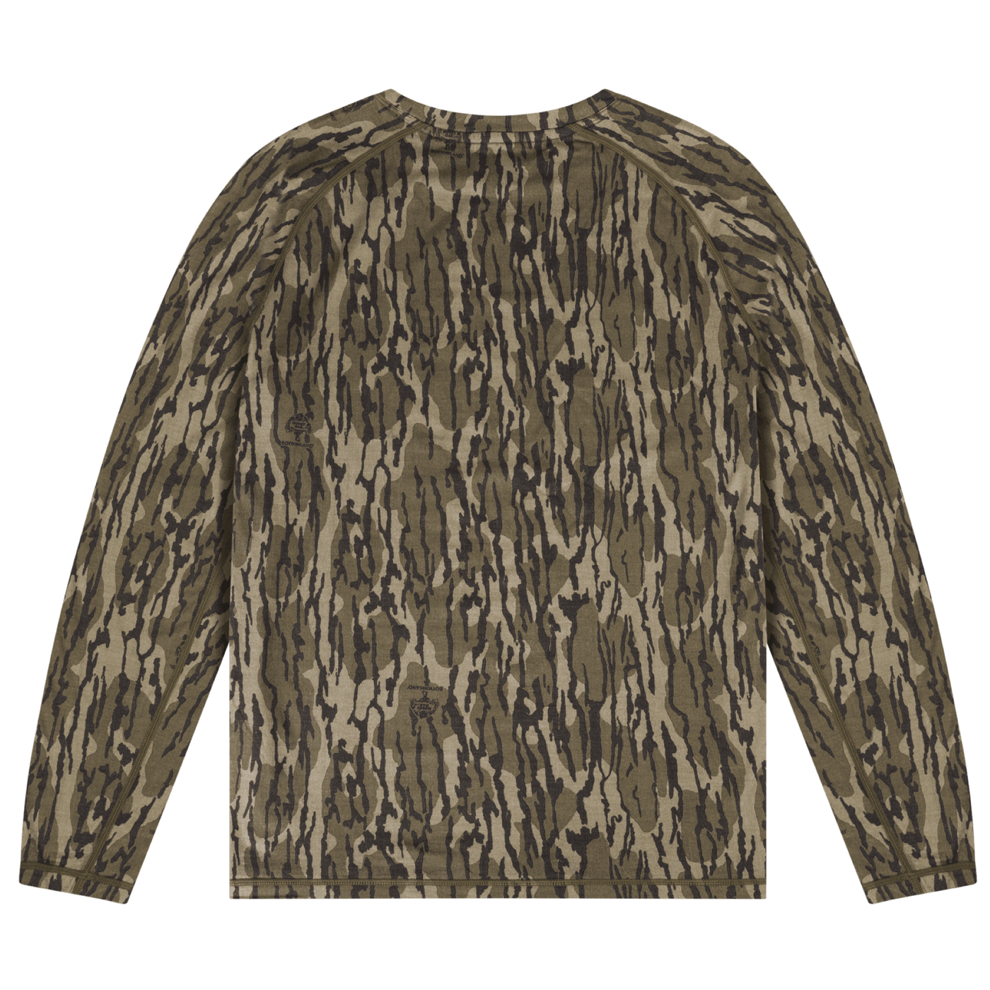 Woodsman Merino Wool Hunting  Base Layer Crewneck Original Bottomland Back 