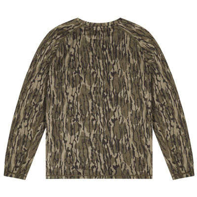 Woodsman Merino Wool Hunting  Base Layer Crewneck Original Bottomland Back 