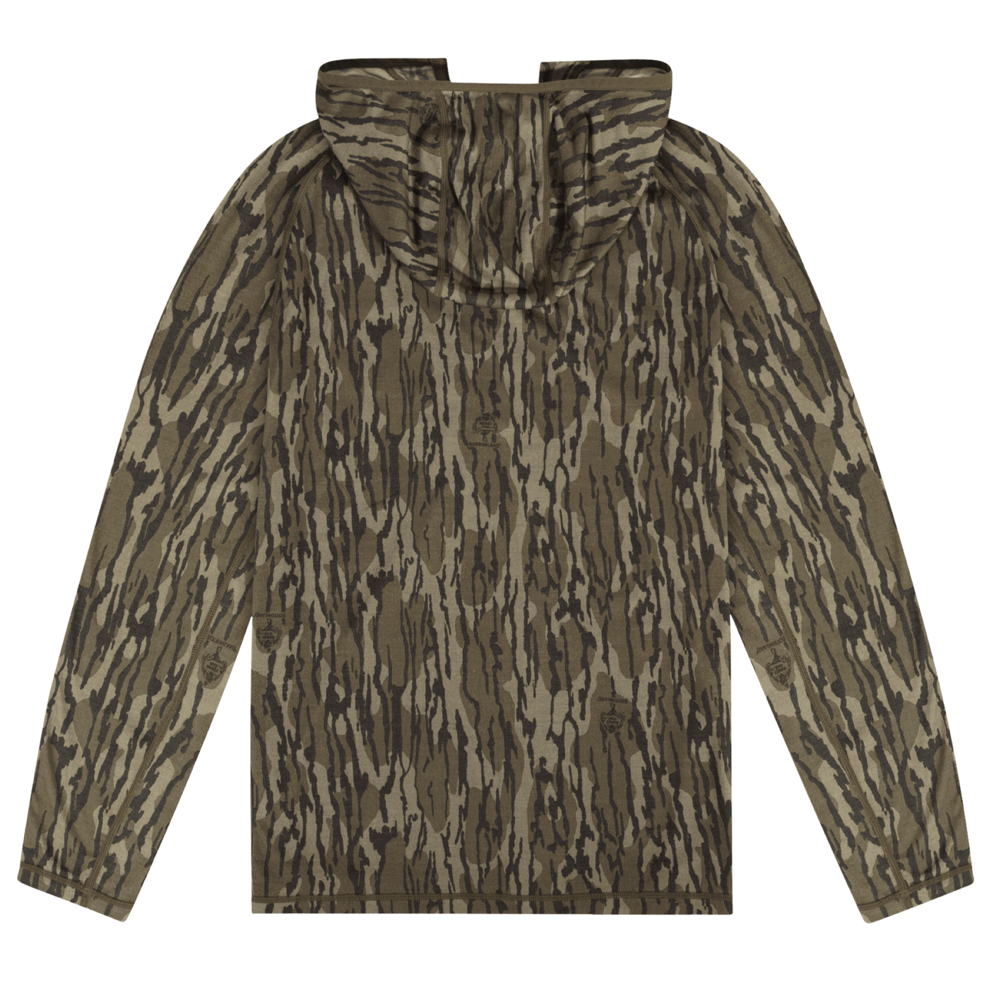 Woodsman Merino Wool  Base Layer Hunting Hoodie Original Bottomland Back 