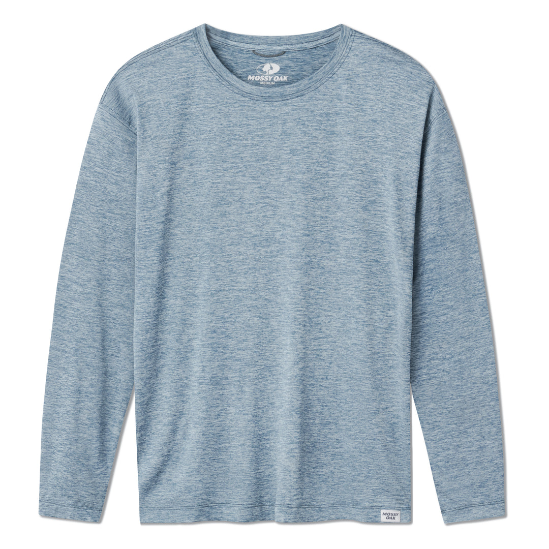 Mossy Oak Chemise de pêche à Manches Longues pour Homme Moyen Blue