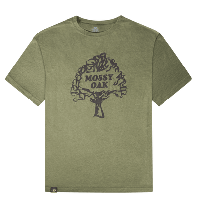 Mossy Oak Vintage Tree Logo Tee MAYFLY HEATHER