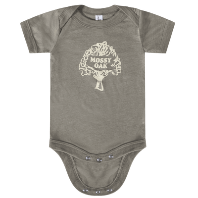 Infant Vintage Logo Playsuit Olive Heather