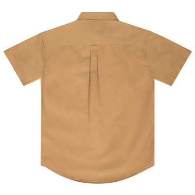 Mossy Oak's Short Sleeve Dirt Shirt Back Autumn