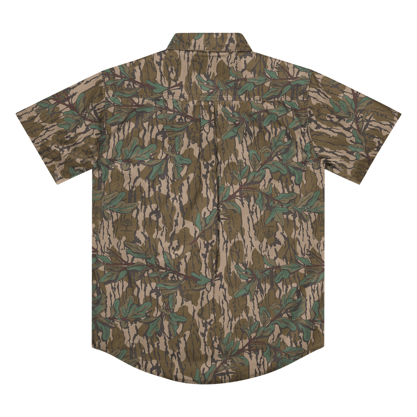 Mossy Oak Green Leaf Short Sleeve Dirt Shirt  Back 