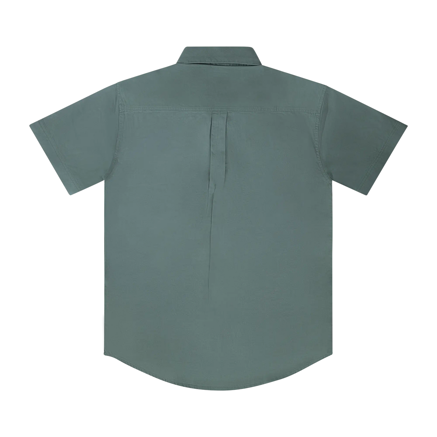 Mossy Oak Dirt Shirt Button Down Short Sleeve Green Back 