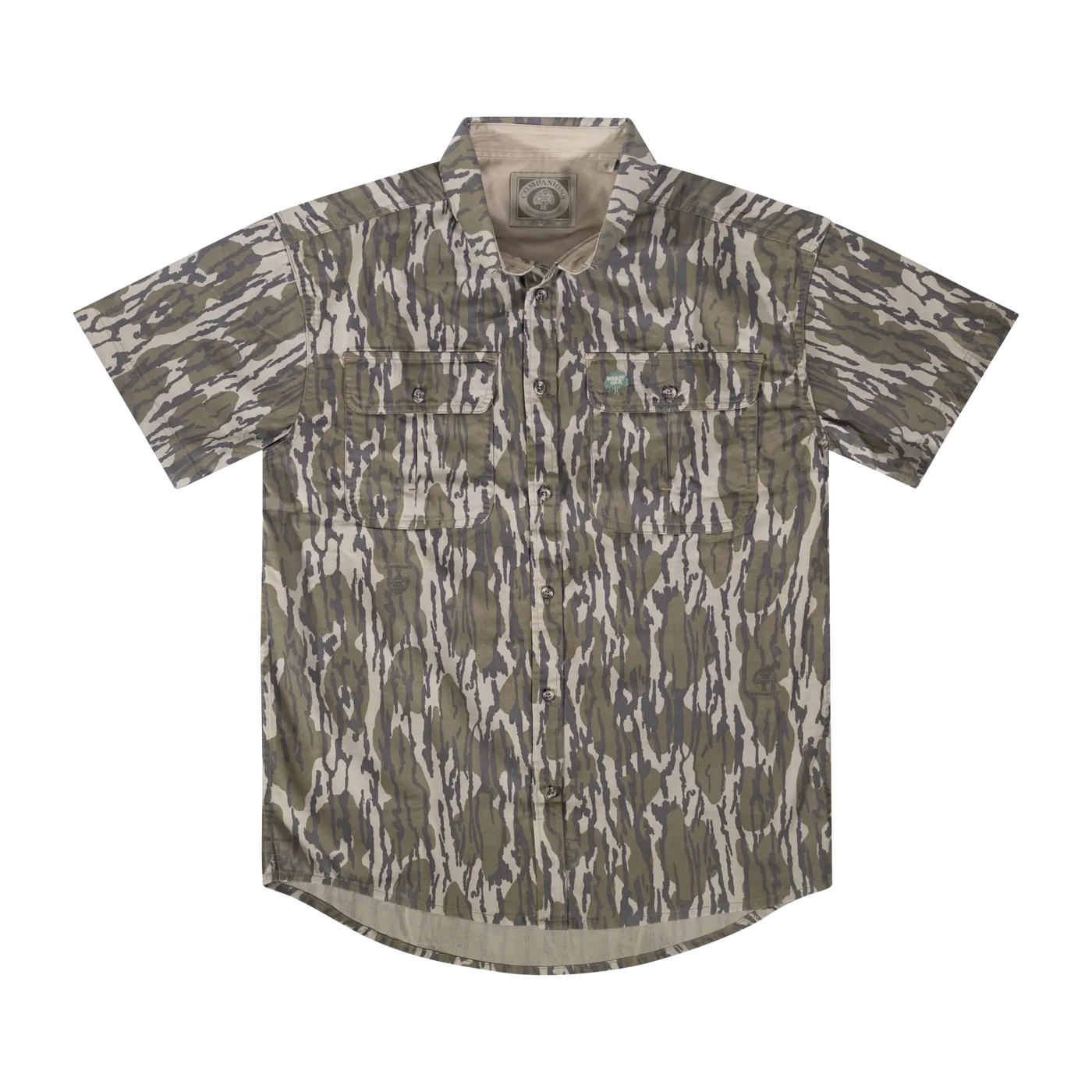 Mossy Oak Dirt Shirt Button Down Short Sleeve Original Bottomland 