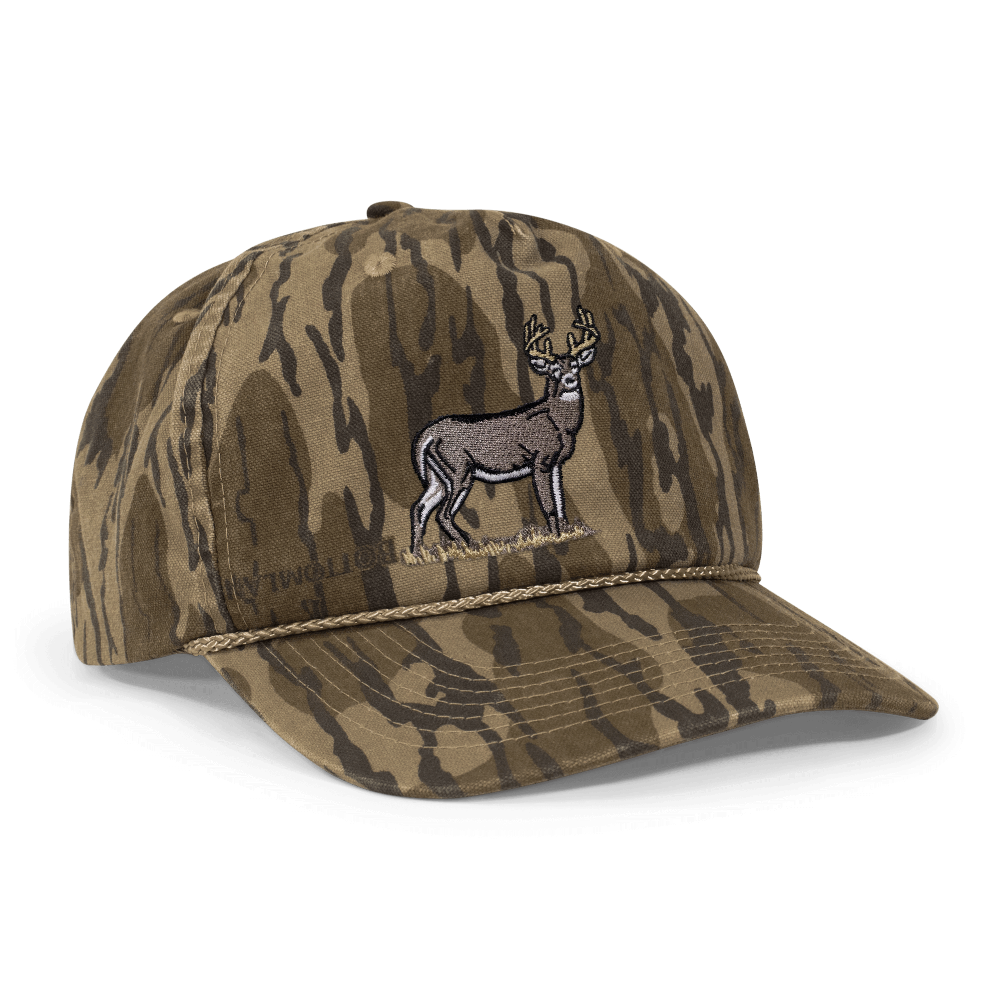 Mossy Oak Companions Wright Collectoin Broadside Buck 5-Panel Rope Hat Bottomland 