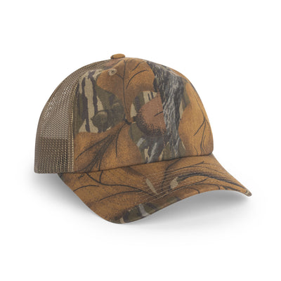 Cotton Mill Structured Mesh Back Trucker Hat - FALL FOLIAGE