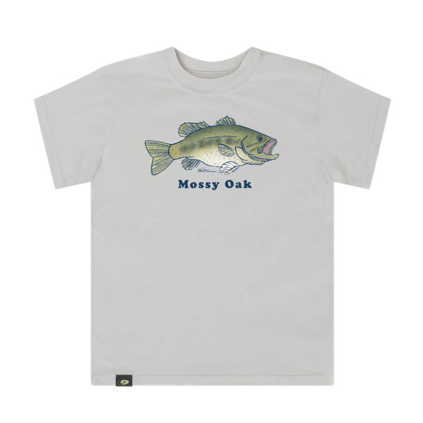 Mossy Oak Youth Bass Tee Moon Rock