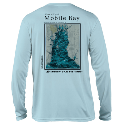 Mossy Oak Coastal Classic Logo Long Sleeve Shirt MOBILE BAY ARCTIC BLUE