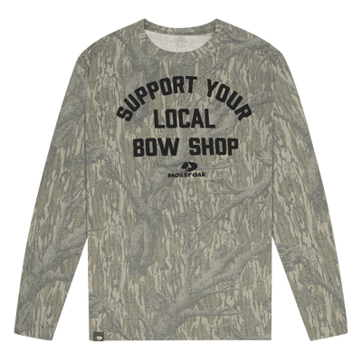 Mossy Oak Support Your Local Bow Shop Tee Original Treestand 