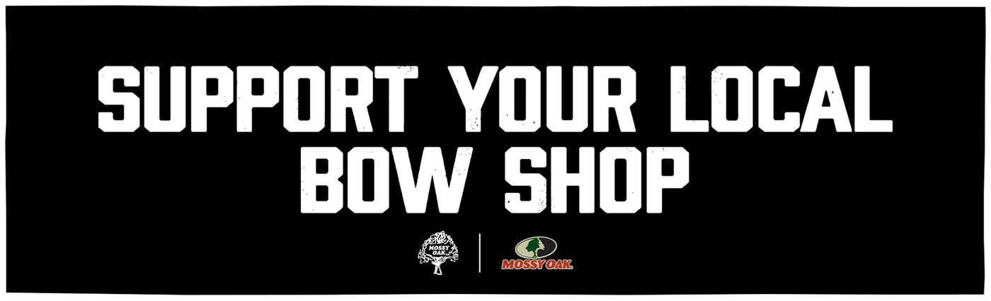 Support Your Local Bow Shop Black Bumper Sticker