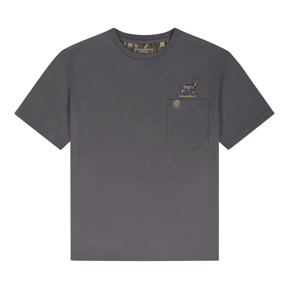 Wright Broadside Buck Shirt Short Sleeve Tee Charcoal Gray 