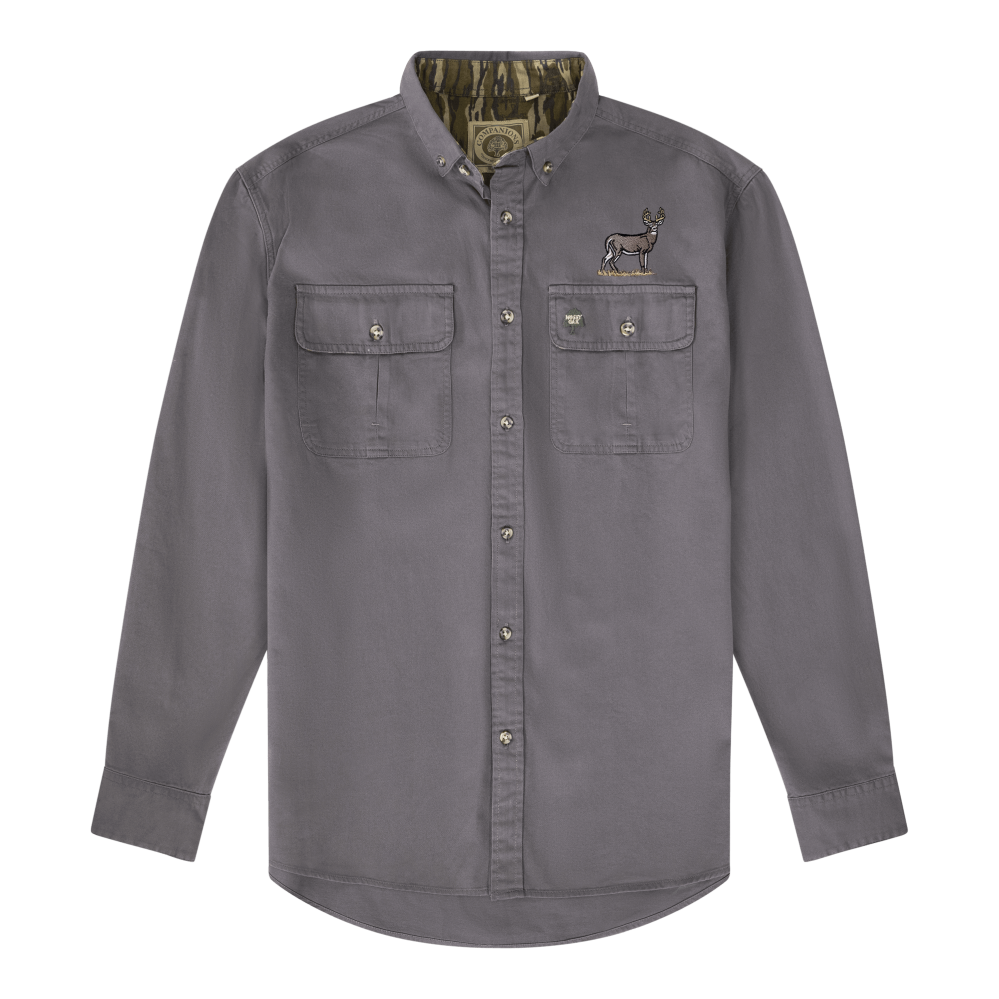 Companions Wright Collection Broadside Buck Long Sleeve Dirt Shirt Gray 