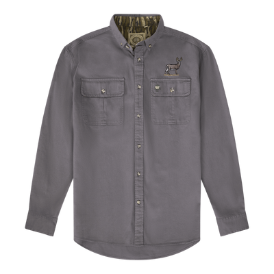 Companions Wright Collection Broadside Buck Long Sleeve Dirt Shirt Gray 