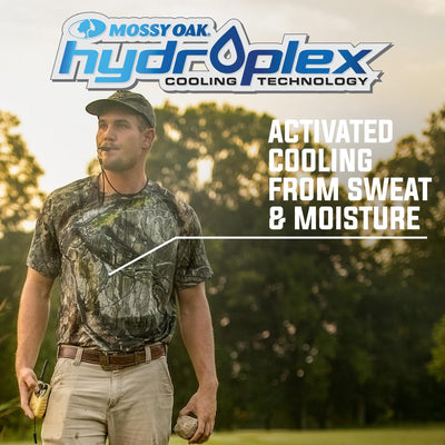 Mossy Oak Men's Tech Hunt Tee Hydroplex Cooling