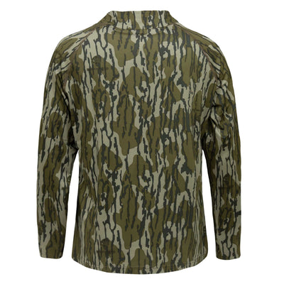 Mossy Oak Women's Hunt Tech 1/4 Zip Long Sleeve Pullover Original Bottomland Back