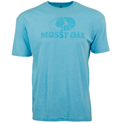 Mossy Oak Burnout Logo Tee Bluefish