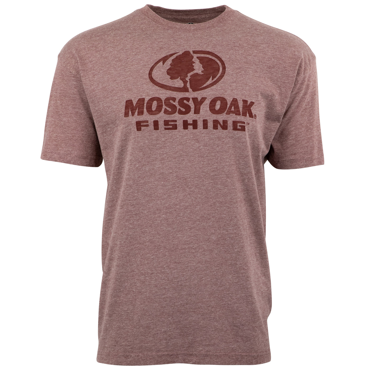 Mossy Oak Fishing Burnout Logo Short Sleeve Tee Fired Brick