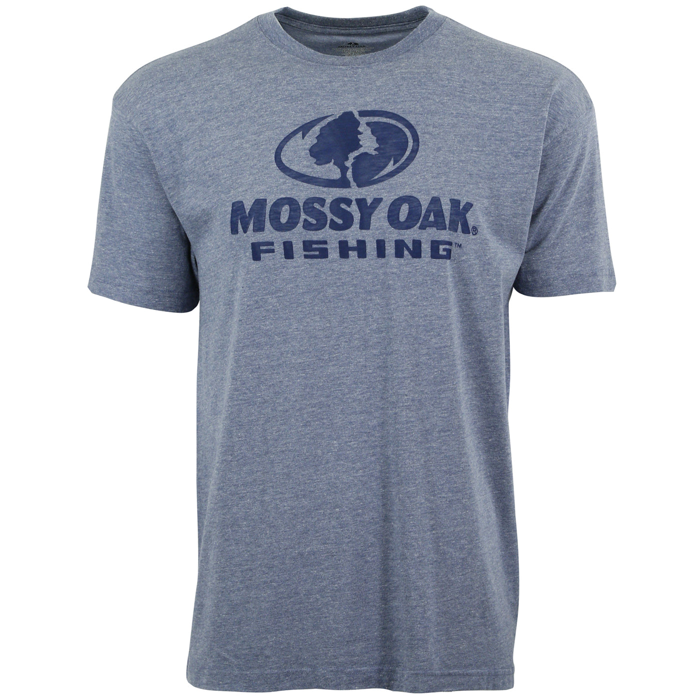 Mossy Oak Fishing Burnout Logo Short Sleeve Tee Navy