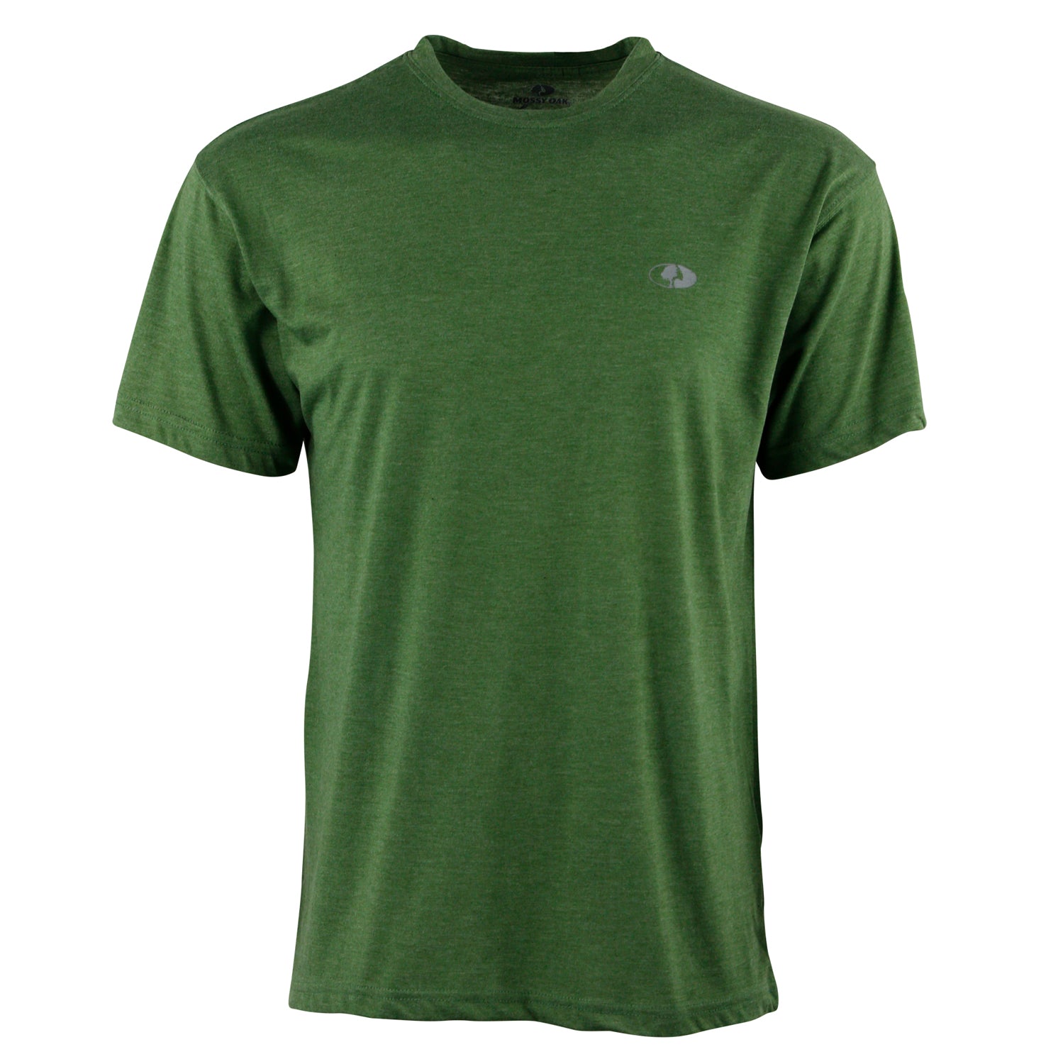 Mossy Oak Short Sleeve Tri-Blend Tee - HTHR RIFLE GRN