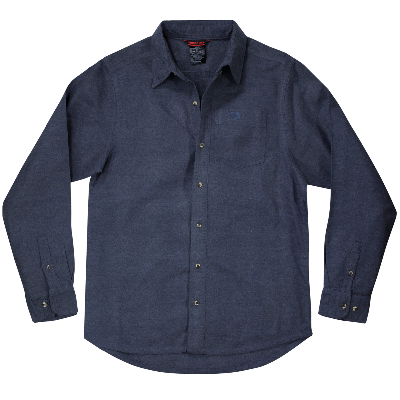 Mossy Oak Men's Flannel Shirt Dress Blue Front